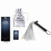Флоггер "Умоляю, Господин" Fifty Shades of Grey черно-серебристый