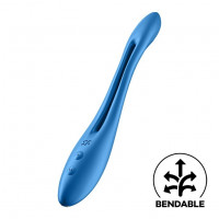 Гнущийся универсальный вибратор (эрекционное кольцо) SATISFYER ELASTIC JOY BLUE