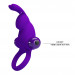 Кільце ерекційне у вигляді кролика Pretty Love Vibrant Penis Ring 1 фіолетове