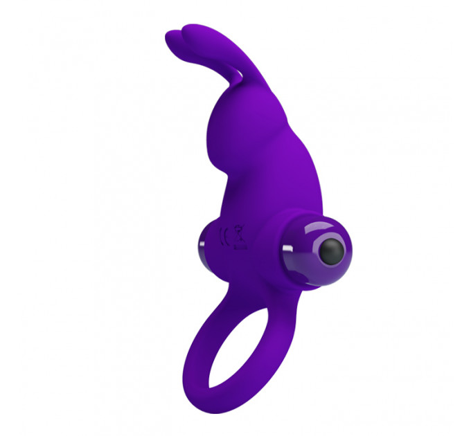 Кільце ерекційне у вигляді кролика Pretty Love Vibrant Penis Ring 1 фіолетове
