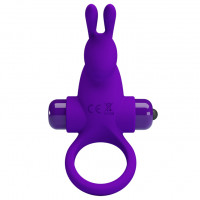 Кольцо эрекционное в виде кролика Pretty Love Vibrant Penis Ring 1 фиолетовое