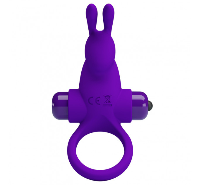 Кільце ерекційне у вигляді кролика Pretty Love Vibrant Penis Ring 1 фіолетове