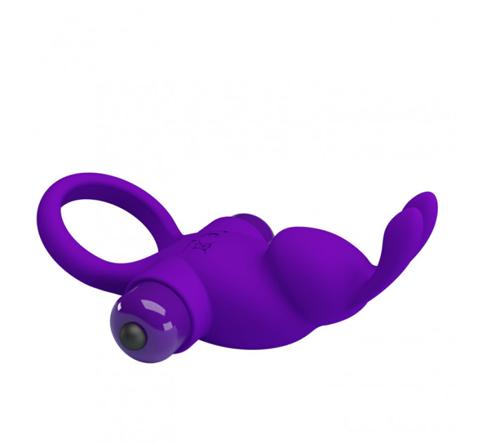 Кільце ерекційне у вигляді кролика Pretty Love Vibrant Penis Ring 1 фіолетове