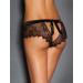 Мереживні трусики StarNight з вирізом ззаду та атласним бантом, чорні, XS-S