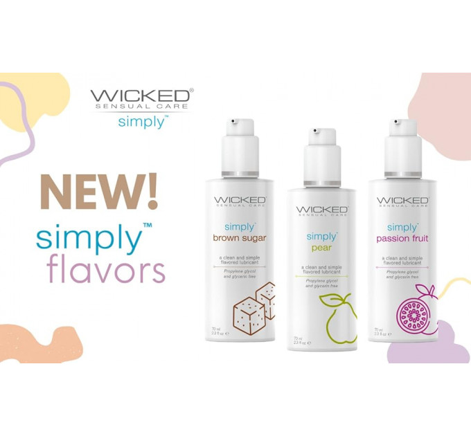 Лубрикант Wicked Sensual Care на водній основі з ароматом та смаком Груші 70 ML