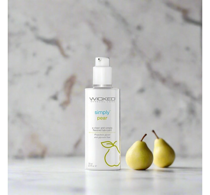 Лубрикант Wicked Sensual Care на водній основі з ароматом та смаком Груші 70 ML