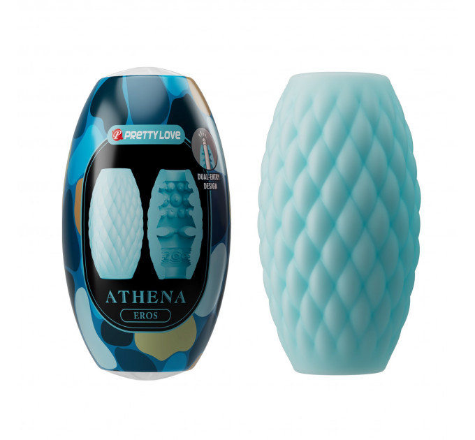 Мастурбатор яйце PRETTY LOVE Athena Eros блакитний, 7.6 х 4.2 см