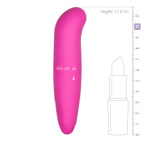 Мини-вибратор для точки G Easytoys, розовый, 12 х 2.5 см