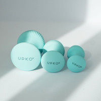 Набір анальних пробок з рельєфом UPKO The Mushroom силіконові, блакитні, 3 шт.