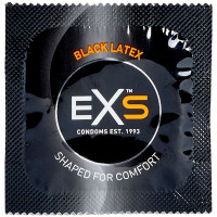 Набор черных латексных презервативов Exs BLACK (цена за 10 шт.)