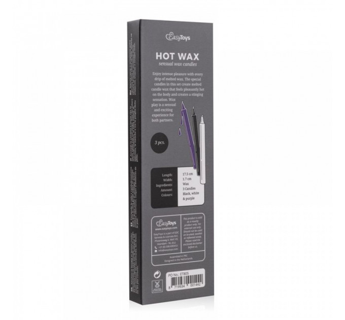 Набір свічок низькотемпературних 3 шт Sensual Hot Wax Candlesм