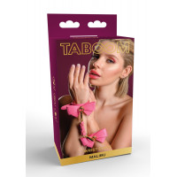Наручники с бантиками Taboom Malibu Wrist Cuffs из веганской кожи, розовые