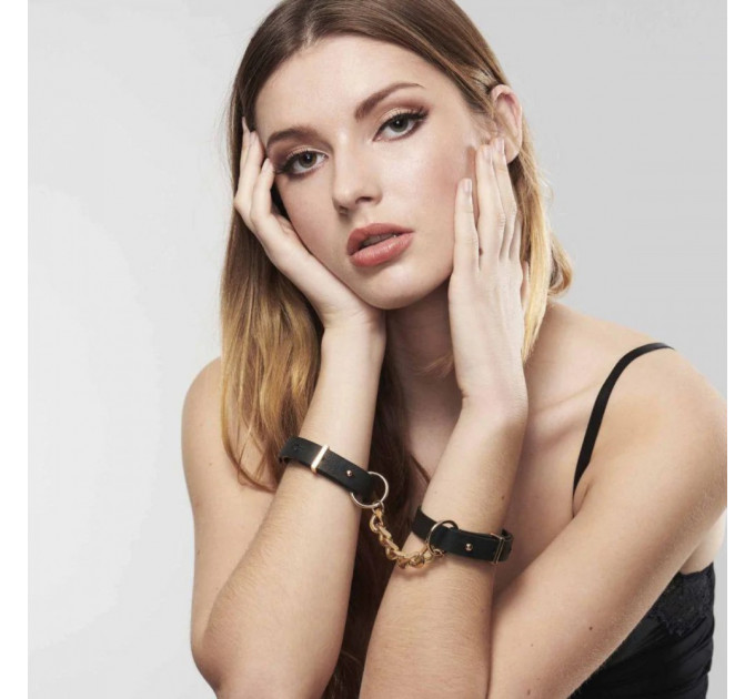 Наручники из экокожи Bijoux Indiscrets Maze – Thin Handcuffs Black