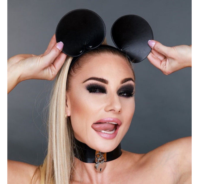 Ошейник Kinky Diva Collar Мe! с замочком и ключиком, черный