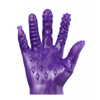 Перчатки мультитекстурные Star Night силиконовые, фиолетовые, One Size