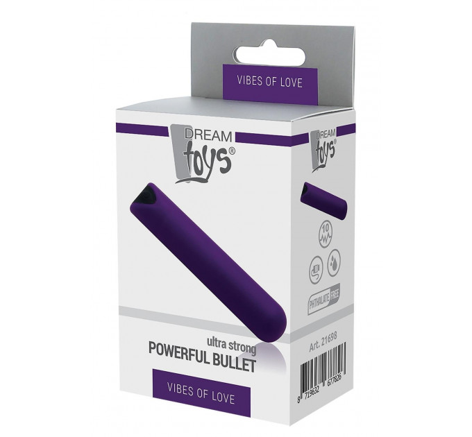 Перезаряжаемая вибропуля POWERFUL BULLET PURPLE