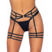 Пояс для чулок One Size Spice It Up Garter Belt от Rhinestone Leg Avenue, со стразами, черный