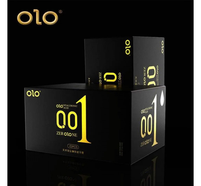 Презервативы OLO 001 ультра тонкие с гиалуроновой кислотой (цена за 10 шт. в упаковке)