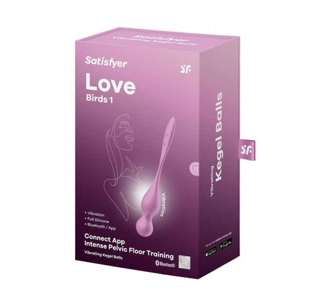 Смарт-шарики Кегеля Satisfyer Love Birds 1 с вибрацией, розовые
