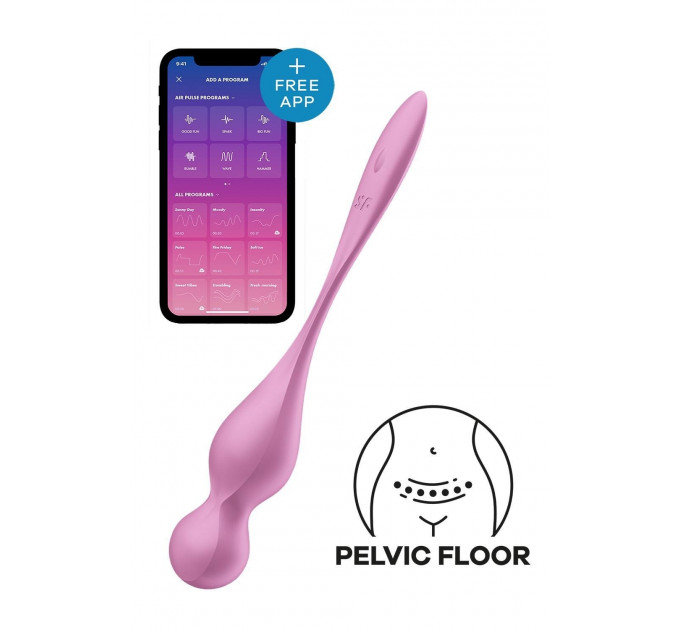 Смарт-шарики Кегеля Satisfyer Love Birds 1 с вибрацией, розовые