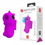 Стимулятор для клітора Pretty Love Magic Unicorn на палець, фуксія, 7.5 см