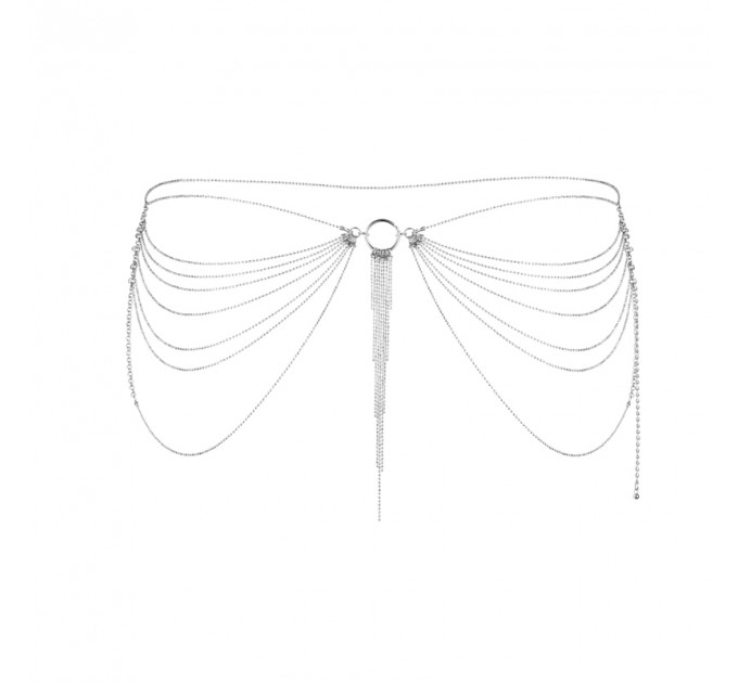 Цепочка трусики или бюст Bijoux Indiscrets Magnifique Waist Chain - silver, украшение на тело