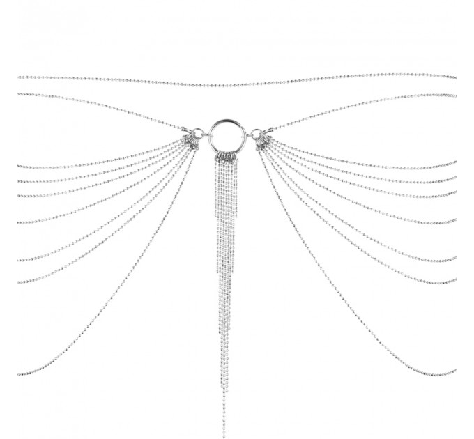 Цепочка трусики или бюст Bijoux Indiscrets Magnifique Waist Chain - silver, украшение на тело