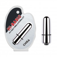 Вибропуля из ABS-пластика Chisa Hi-Basic, серебристая