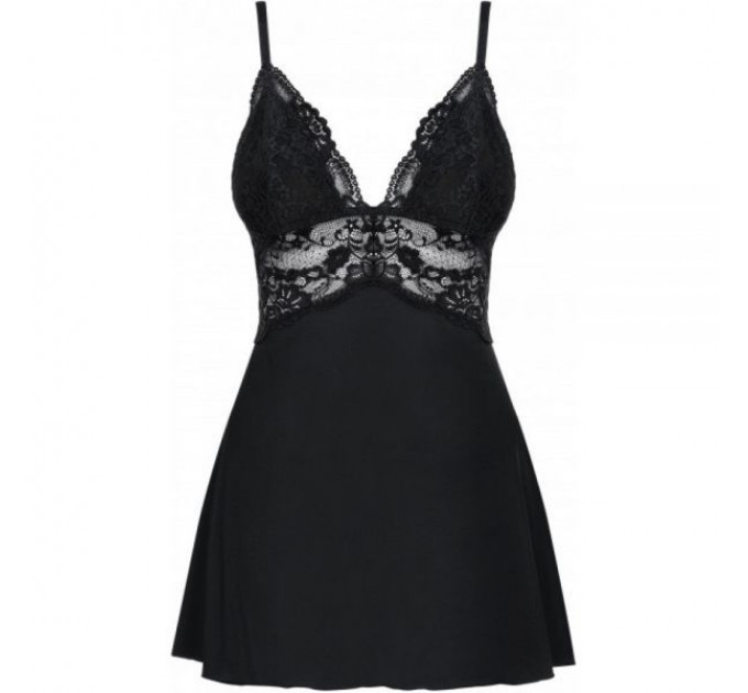 Бебидолл Obsessive 810-BAB-1 babydoll & thong black XXL