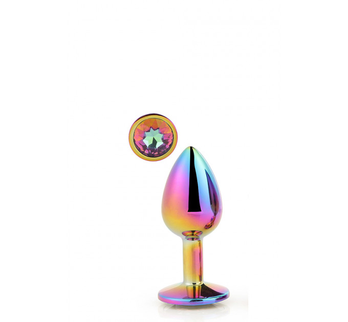 Dt21781 Райдужна анальна пробка GLEAMING LOVE MULTICOLOUR PLUG SMALL