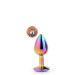 Dt21781 Райдужна анальна пробка GLEAMING LOVE MULTICOLOUR PLUG SMALL
