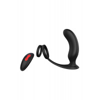 Стимулятор для простаты Dream toys Cheeky Love Remote P-Pleaser с петлей на мошонку, черный