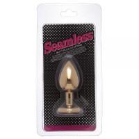 Анальная пробка Gold Metal Heart Red, S