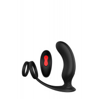 Стимулятор для простати Dream Тoys Еssentials Remote P-Pleaser з петлею на мошонку, чорний