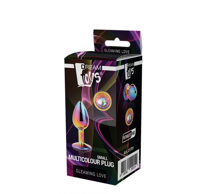 Dt21781 Райдужна анальна пробка GLEAMING LOVE MULTICOLOUR PLUG SMALL