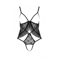 Боди с открытым доступом и грудью JUSTINA BODY black S/M - Passion