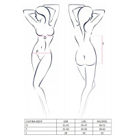 Боди с открытым доступом и грудью JUSTINA BODY black S/M - Passion
