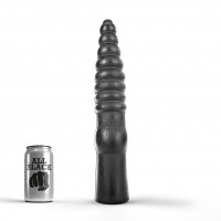Великий фалоімітатор із рельєфом All Black AB20 чорний, 34 см
