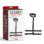 Бондаж-портупея Chisa BEHAVE! Luxury Fetish з нашийником, чорна
