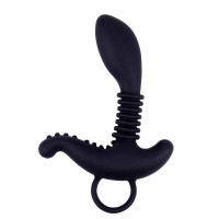 Cтимулятор простаты с дополнительным отростком Chisa Black Mont Booty Exciter и колечком-держателем