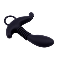 Cтимулятор простаты с дополнительным отростком Chisa Black Mont Booty Exciter и колечком-держателем