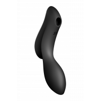 Двойной вибратор с вакуумной стимуляцией SATISFYER CURVY TRINITY 2 черный
