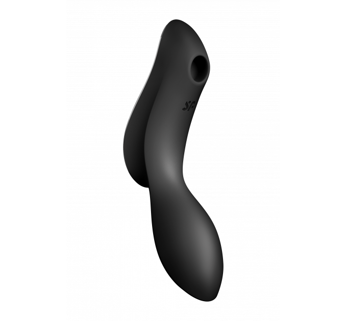 Подвійний вібратор із вакуумною стимуляцією SATISFYER CURVY TRINITY 2 BLACK