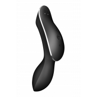 Двойной вибратор с вакуумной стимуляцией SATISFYER CURVY TRINITY 2 черный