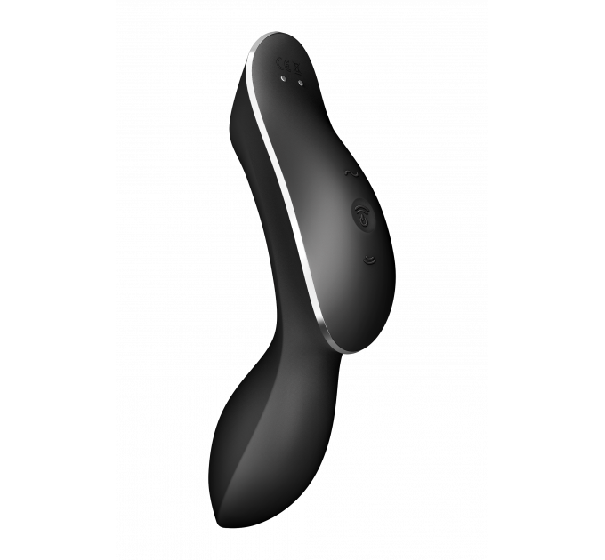 Подвійний вібратор із вакуумною стимуляцією SATISFYER CURVY TRINITY 2 BLACK