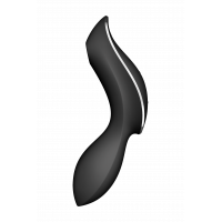 Двойной вибратор с вакуумной стимуляцией SATISFYER CURVY TRINITY 2 черный