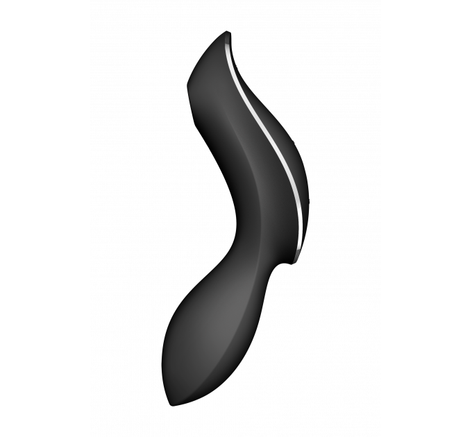 Подвійний вібратор із вакуумною стимуляцією SATISFYER CURVY TRINITY 2 BLACK