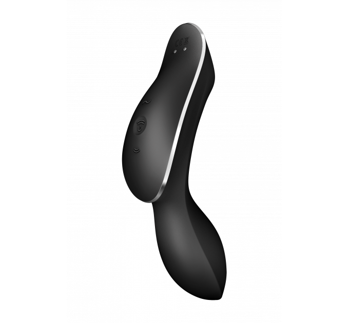 Подвійний вібратор із вакуумною стимуляцією SATISFYER CURVY TRINITY 2 BLACK