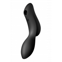 Двойной вибратор с вакуумной стимуляцией SATISFYER CURVY TRINITY 2 черный