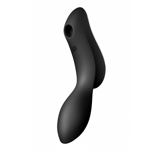 Подвійний вібратор із вакуумною стимуляцією SATISFYER CURVY TRINITY 2 BLACK